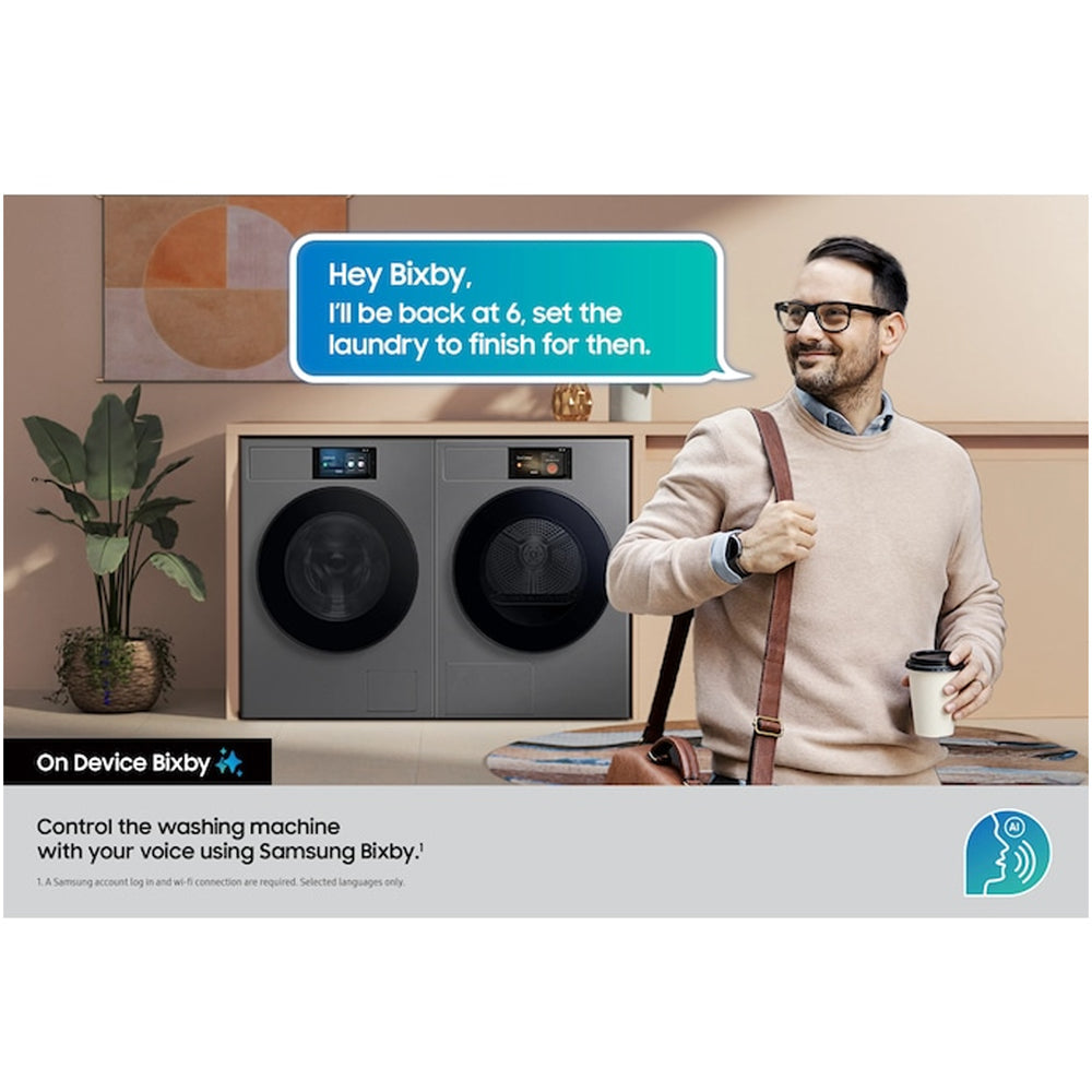 Samsung Series 9 DV90F09F4SU1 with AI Home 9kg Heat Pump Tumble Dryer Dark Steel – image 8 of 11