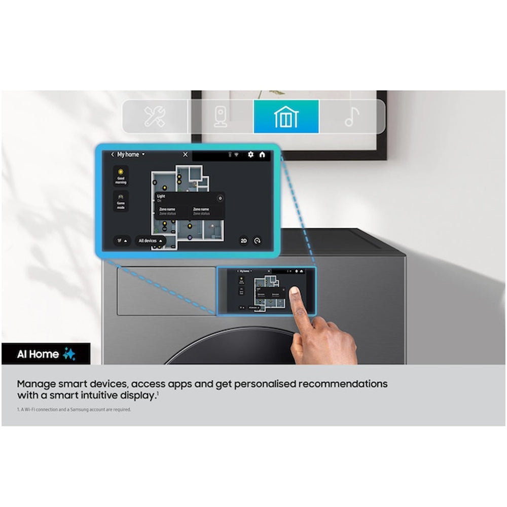 Samsung Series 9 DV90F09F4SU1 with AI Home 9kg Heat Pump Tumble Dryer Dark Steel – image 6 of 11