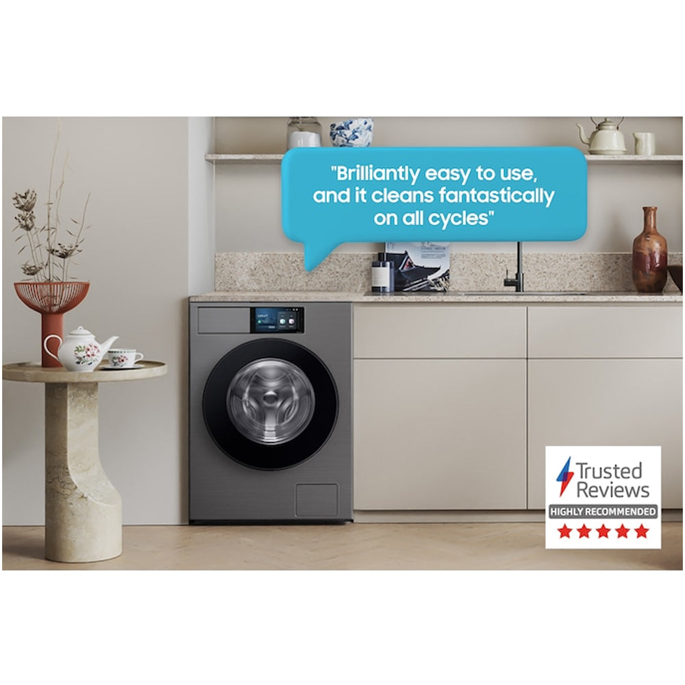 Samsung Series 9 WF90F09C4SU1 Bespoke AI Home 9kg 1400 Spin Smart Washing Machine Dark Steel – image 5 of 16