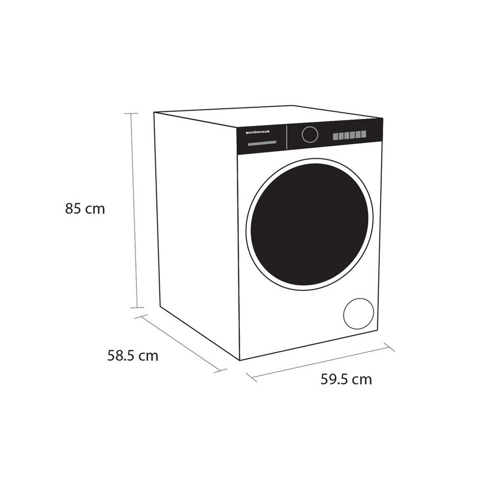 Schonhaus WMSF011014AW 10kg 1400 Spin Freestanding Washing Machine White – image 8 of 8