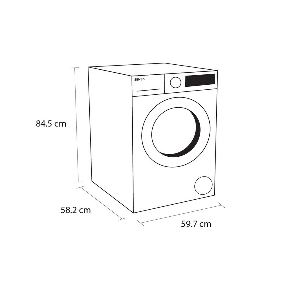 Sensis WMF01914AW 9kg 1400 Spin Washing Machine White – image 5 of 5