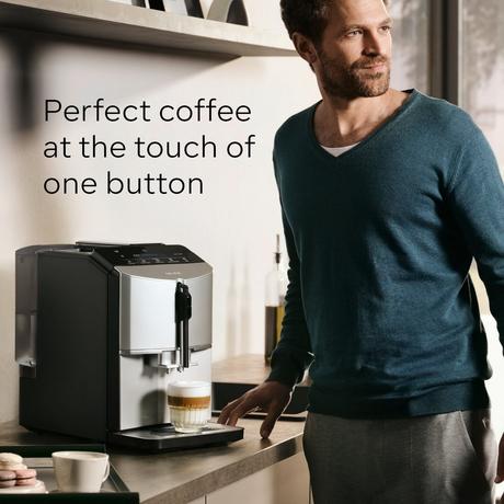 Siemens TF303G07 Bean to Cup Fully Automatic Freestanding Coffee Machine Inox Silver Metallic – image 3 of 12