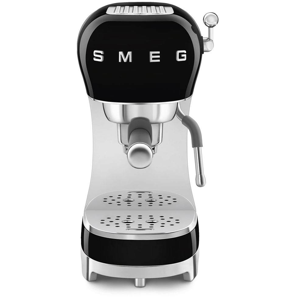 Smeg ECF02BLUK 50s Retro Style Espresso Coffee Machine with Steam Wand Black – image 4 of 5