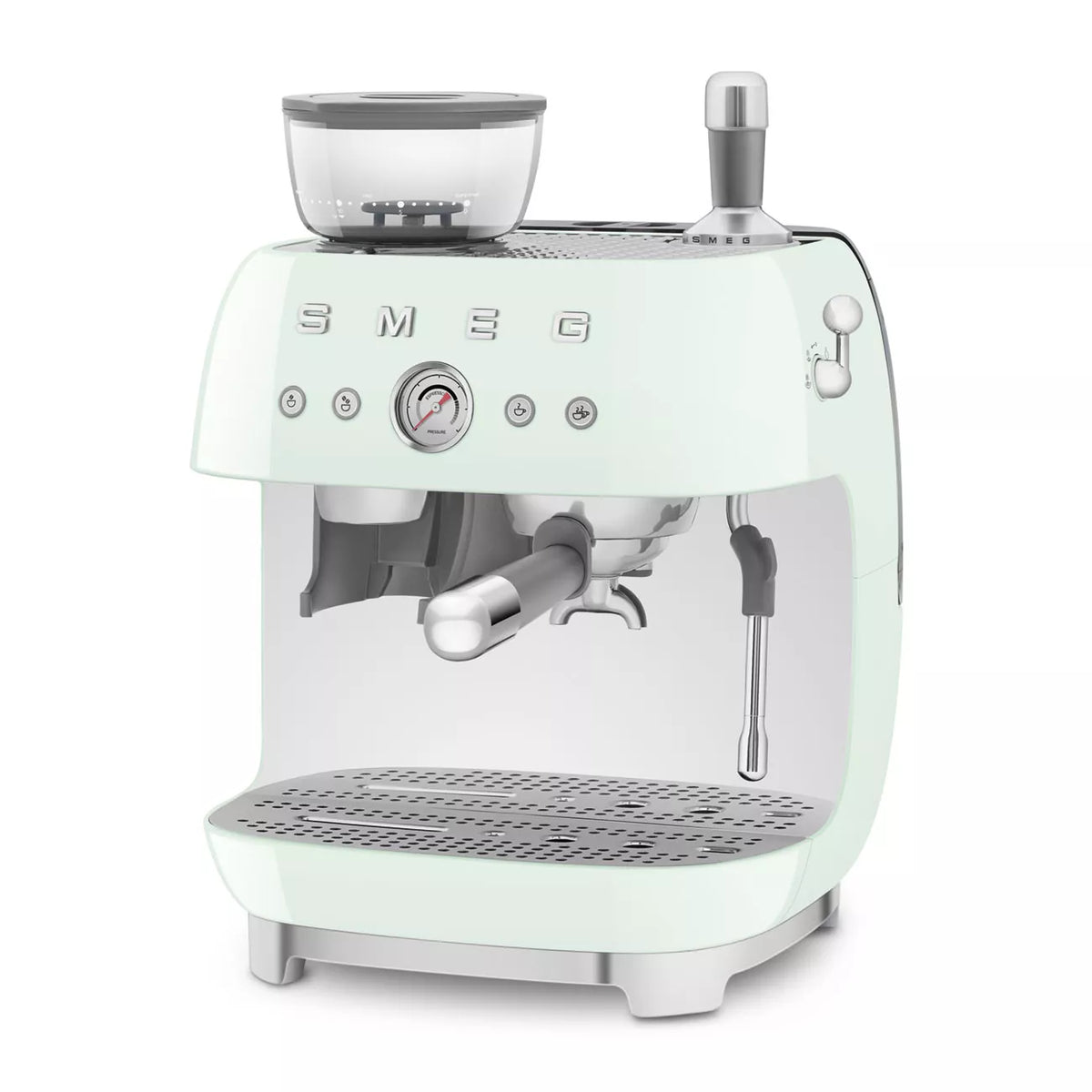 Smeg EGF03PGUK Retro Espresso Coffee Machine with Grinder in Pastel Green – image 2 of 8