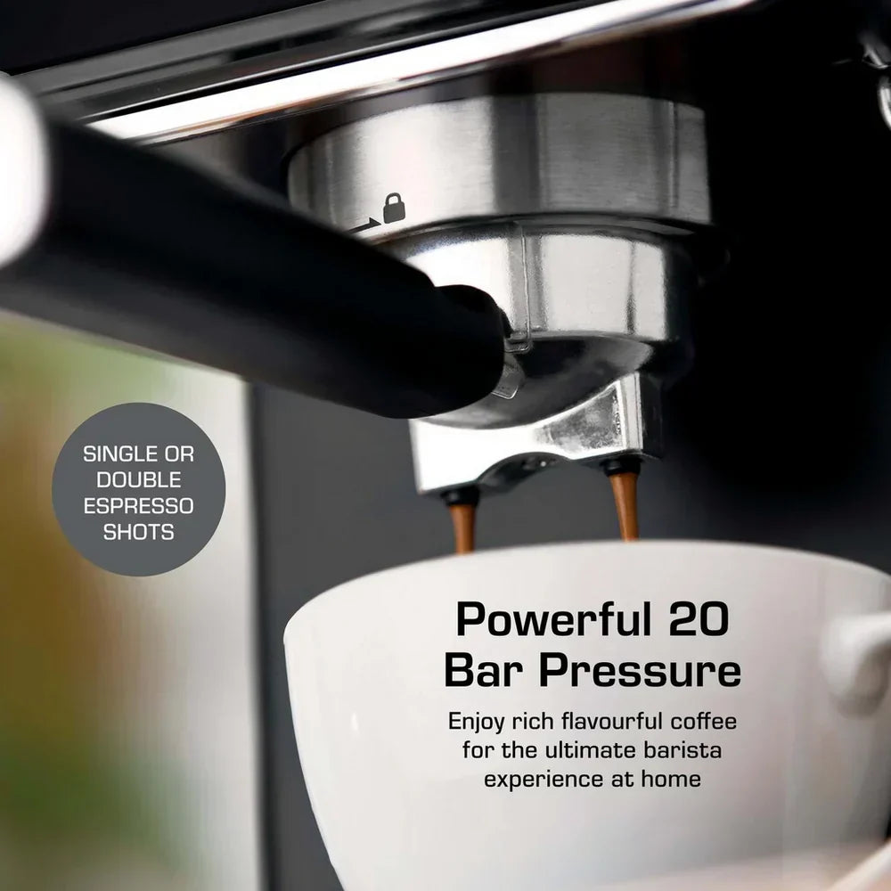 Swan SK22113BLK Espresso Digital Coffee Machine with Built-in Milk Frother - Black – image 3 of 9