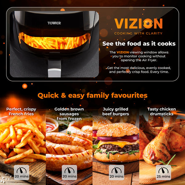 Tower T17072 Vortx Vizion 7 Litre Air Fryer With Digital Display – image 3 of 12