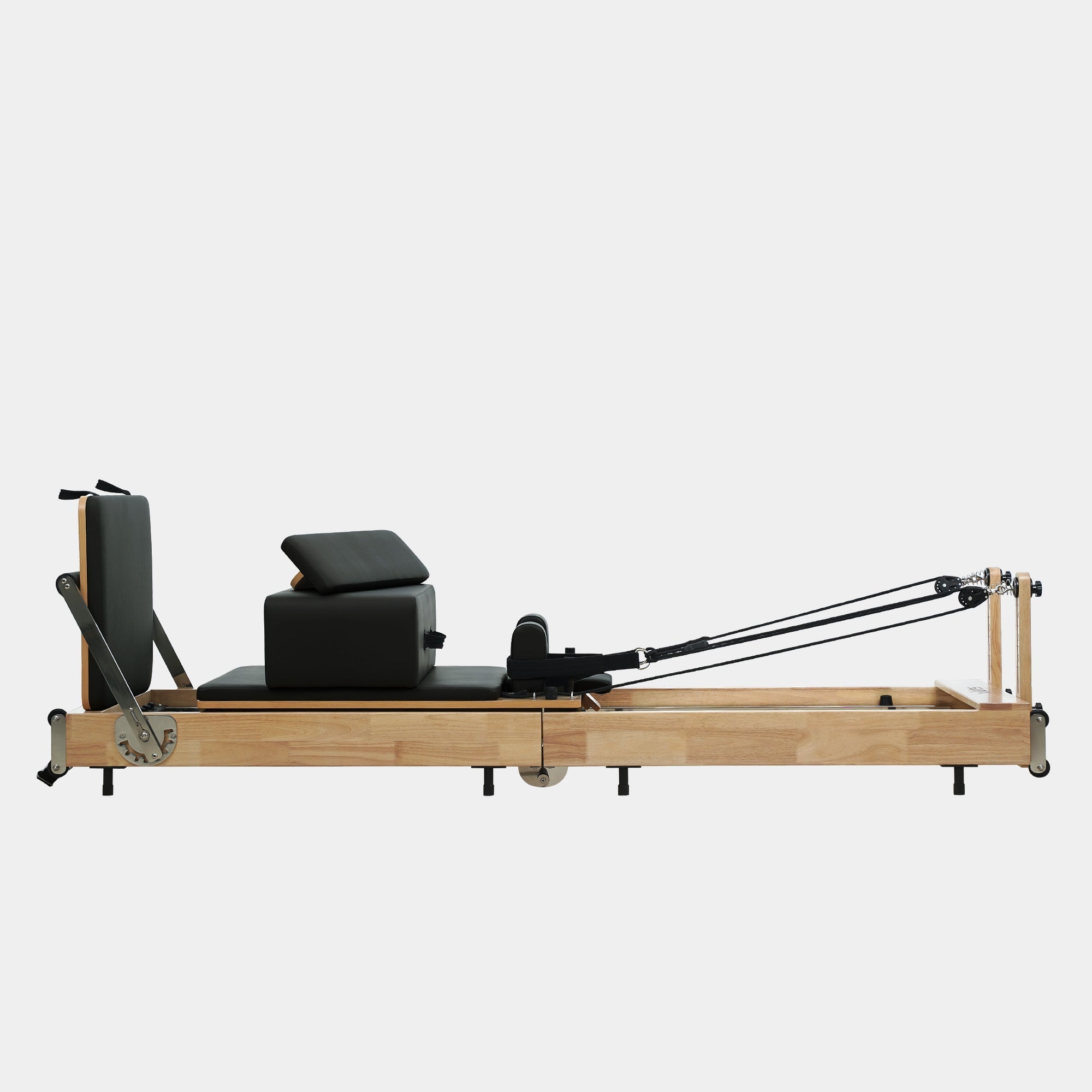 Foldable Pilates reformer for small spaces
