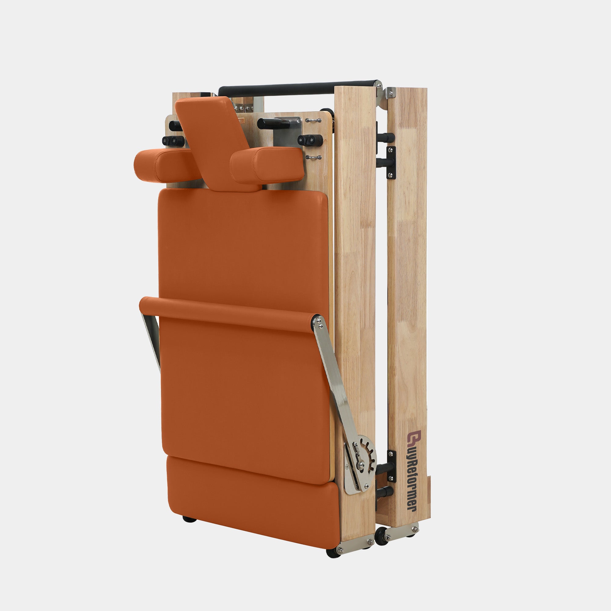 Solid Wood Foldable Pilates Reformer – Space-Saving