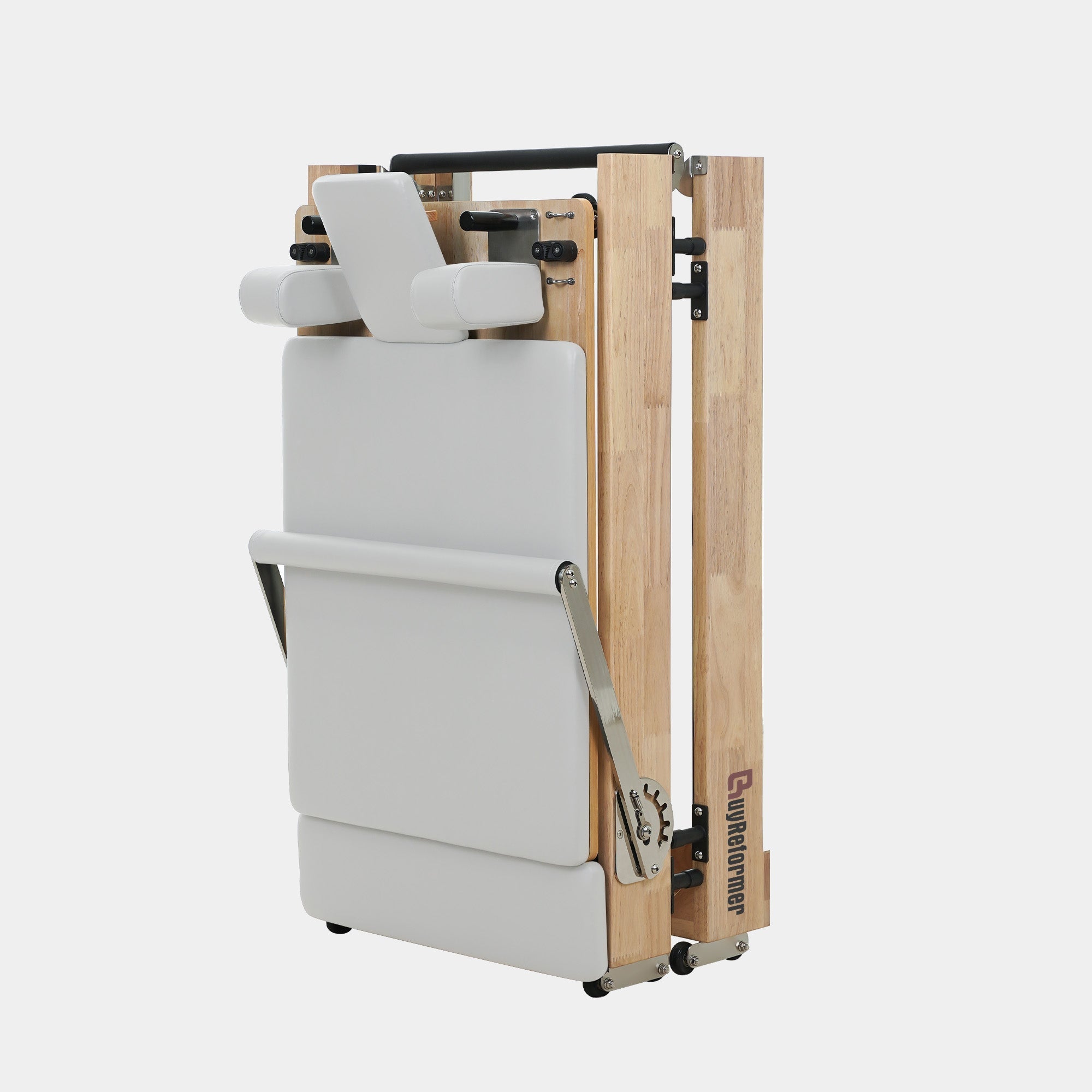 Solid Wood Foldable Pilates Reformer – Space-Saving