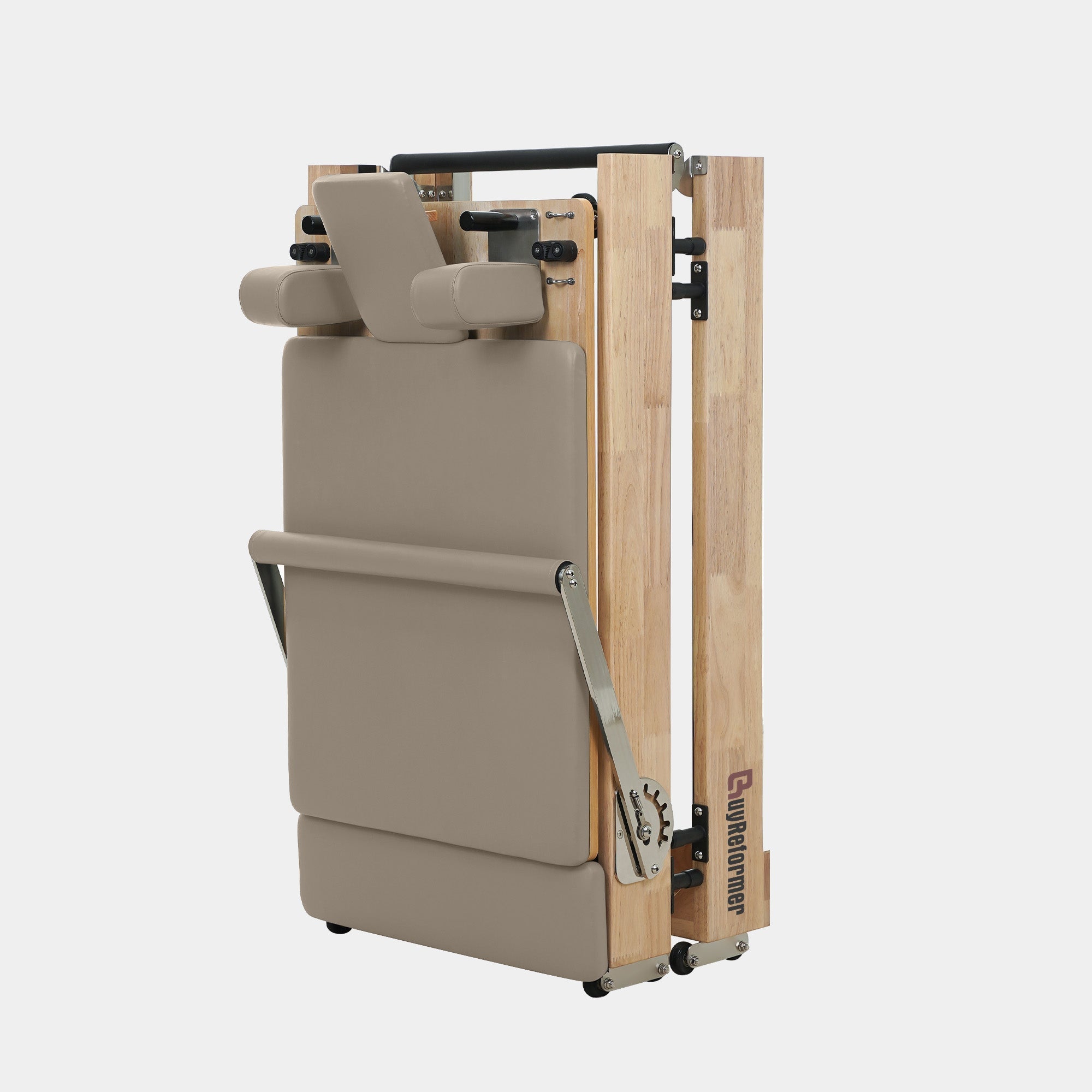 Solid Wood Foldable Pilates Reformer – Space-Saving