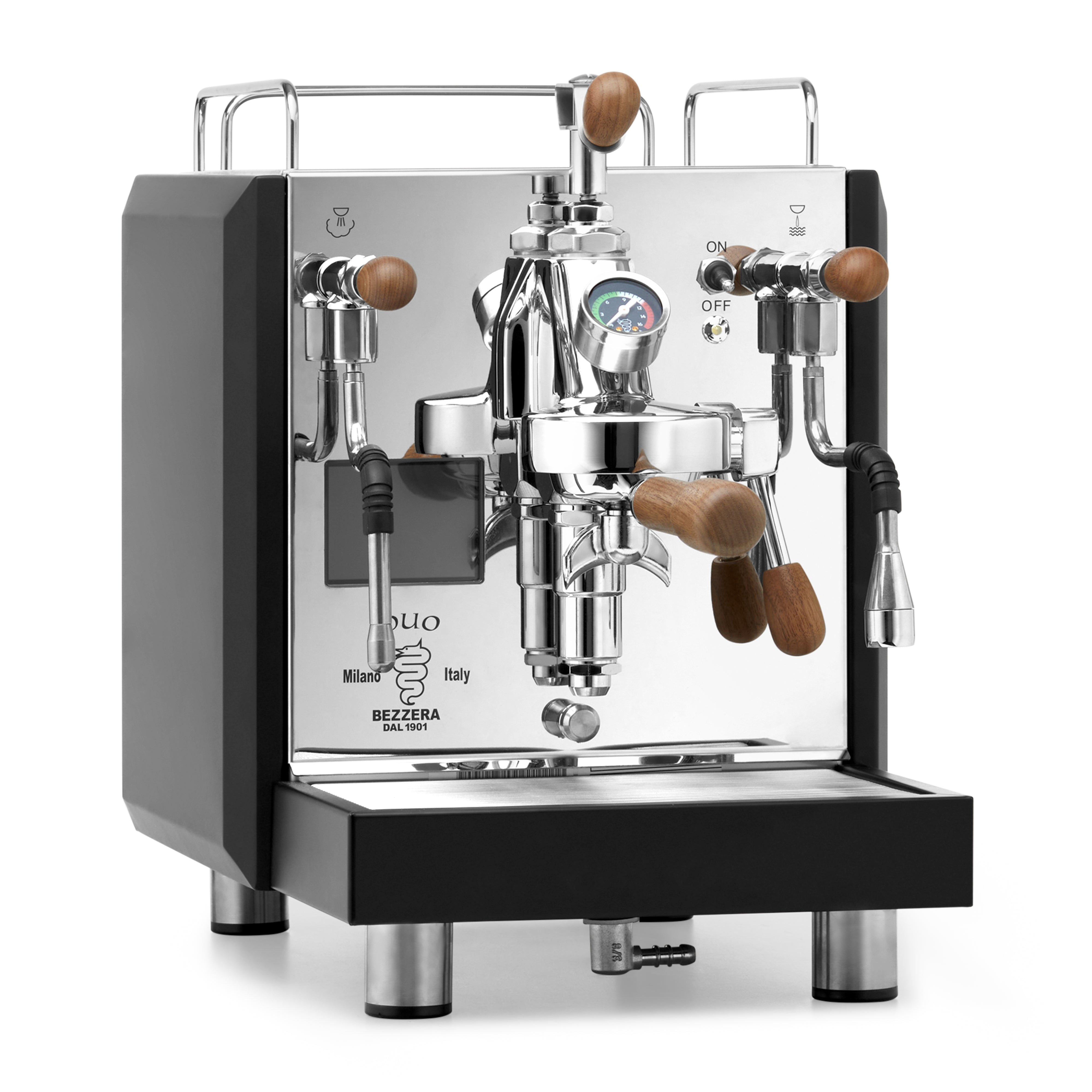 Bezzera DUO MN Espresso Machine – Black / Flow Control / Walnut