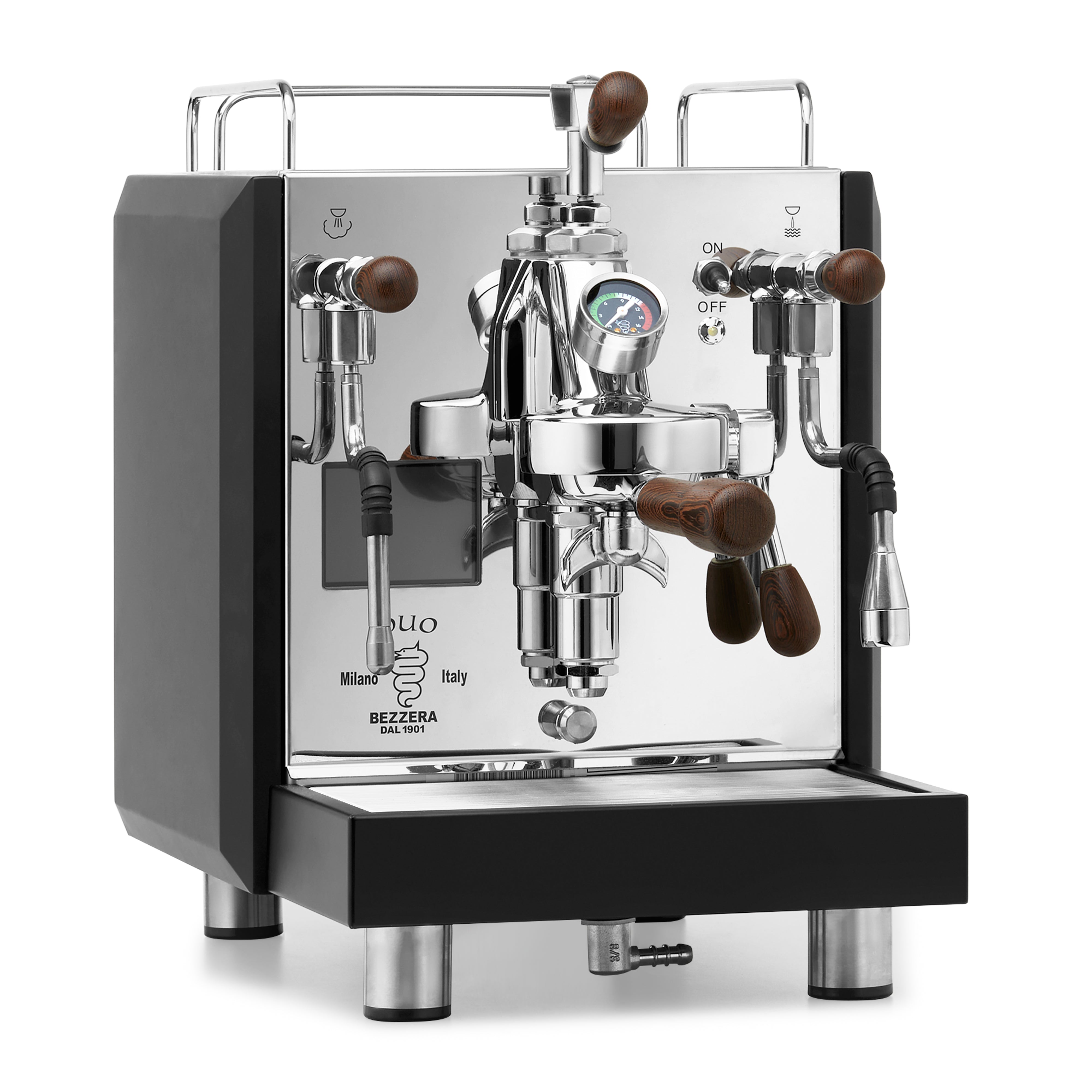 Bezzera DUO MN Espresso Machine – Black / Flow Control / Wenge