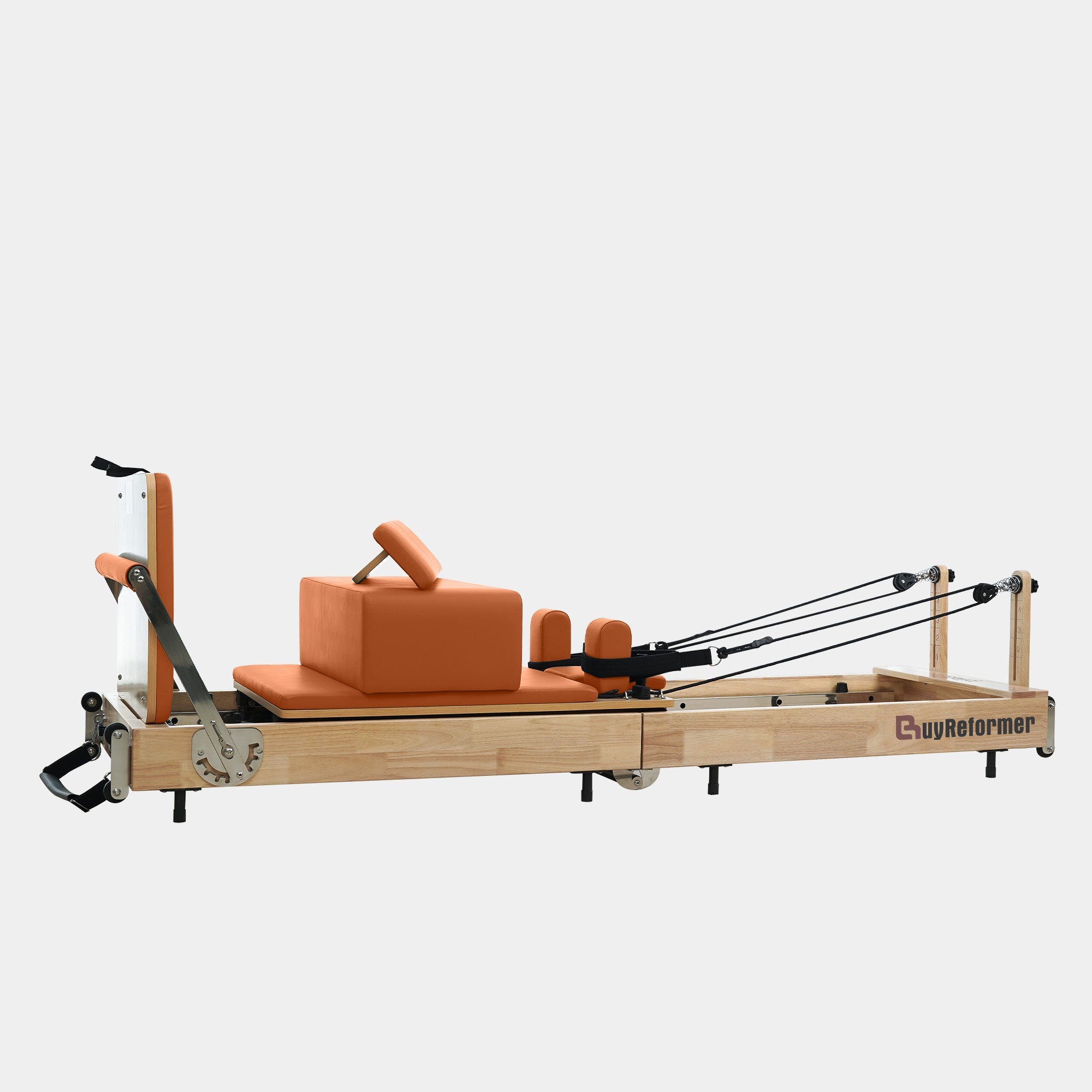 Solid Wood Foldable Pilates Reformer – Space-Saving