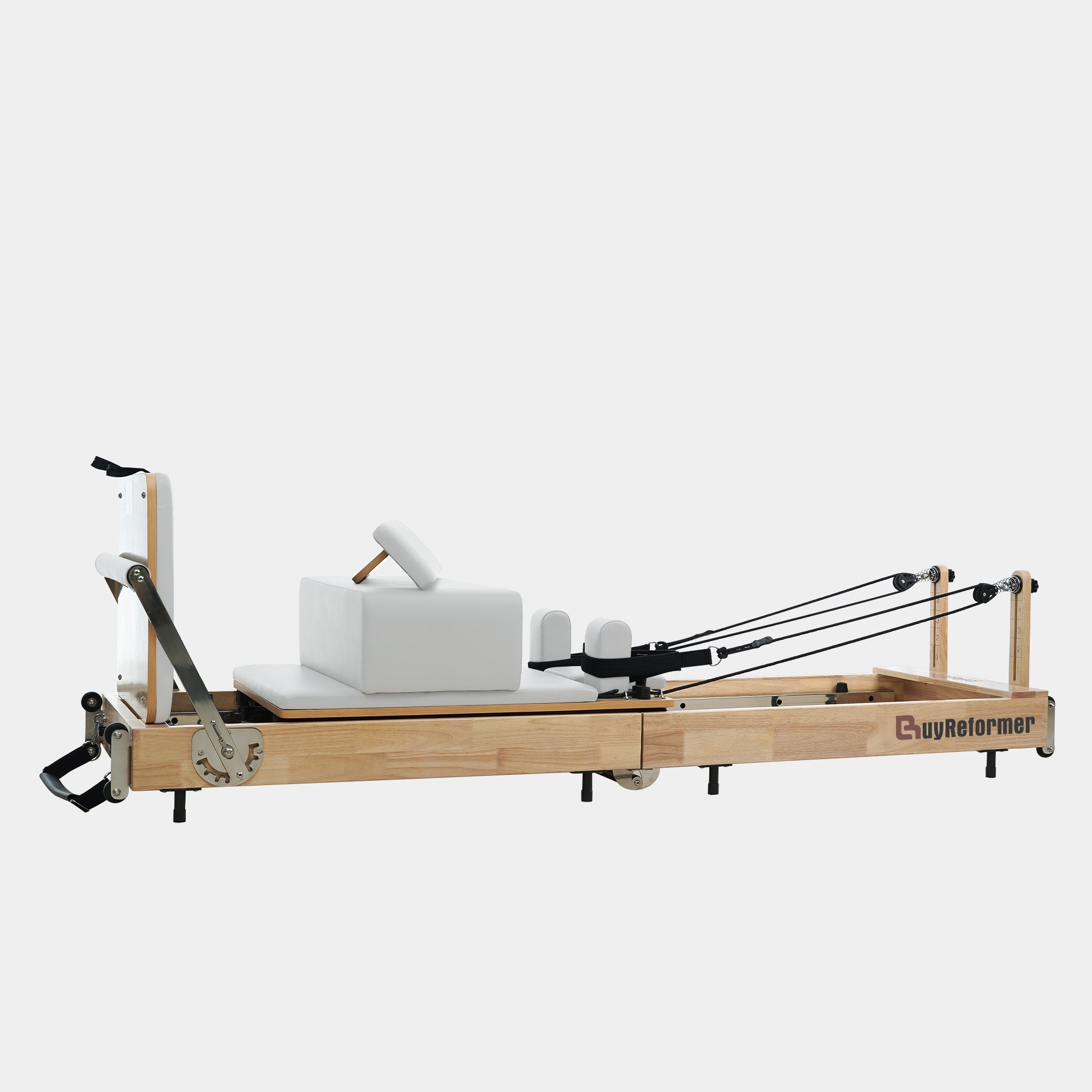 Solid Wood Foldable Pilates Reformer – Space-Saving