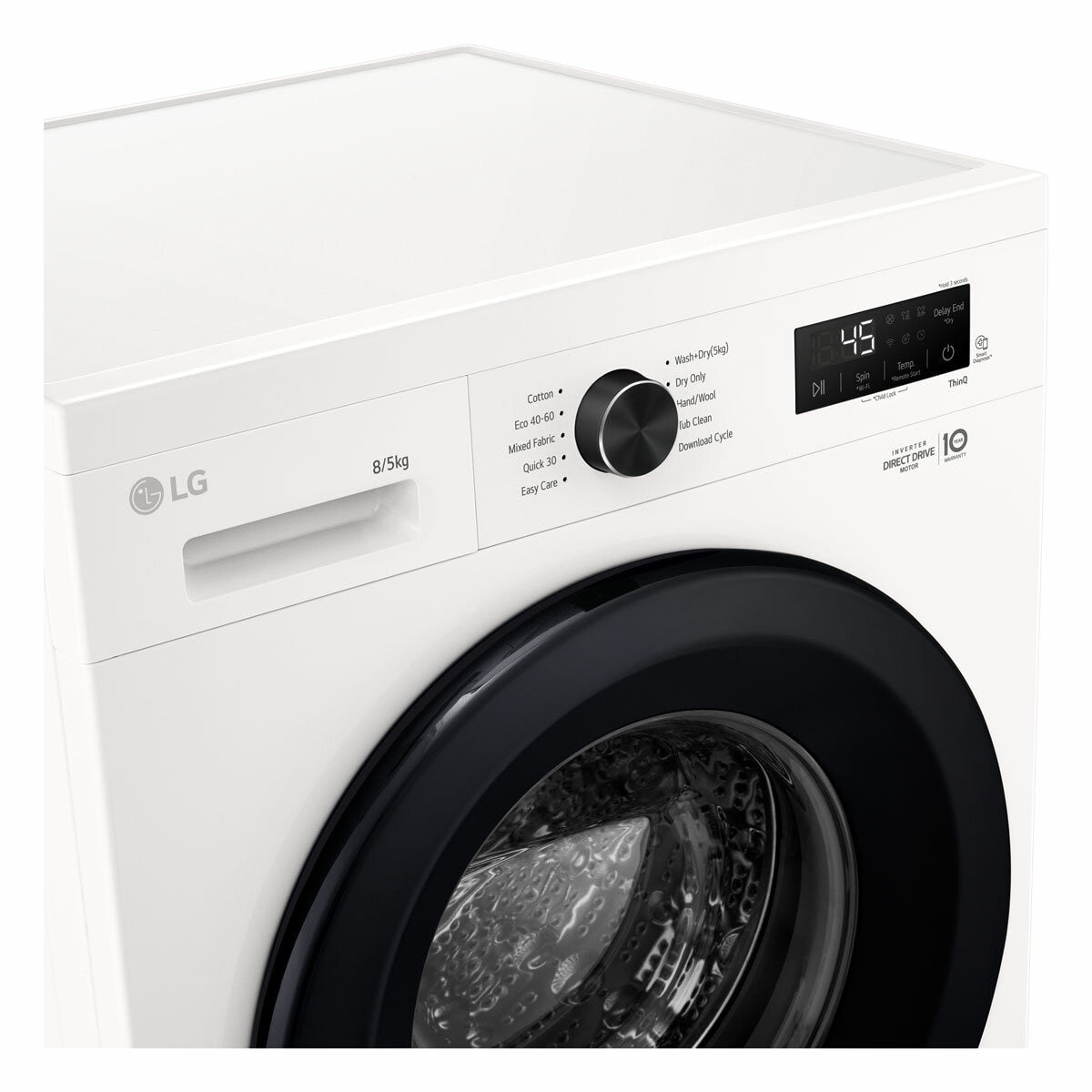 LG W4X1085NWK 8/5kg, Washer Dryer, E Rated in White – image 6 of 7