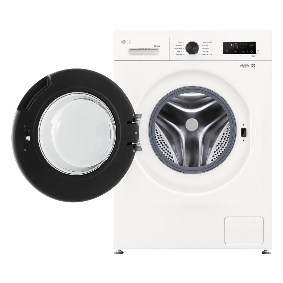 LG W4X1085NWK 8/5kg, Washer Dryer, E Rated in White – image 3 of 7