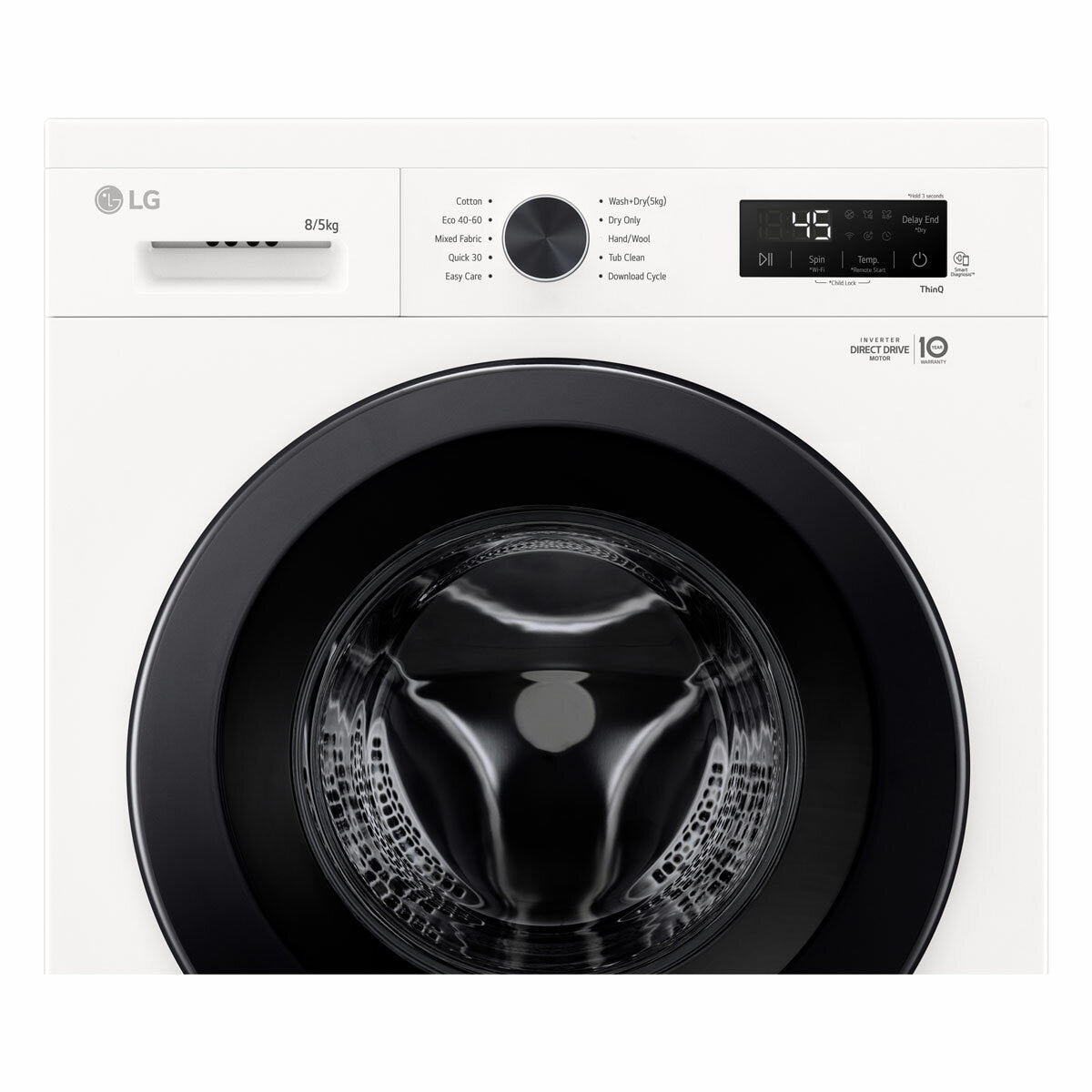 LG W4X1085NWK 8/5kg, Washer Dryer, E Rated in White – image 5 of 7