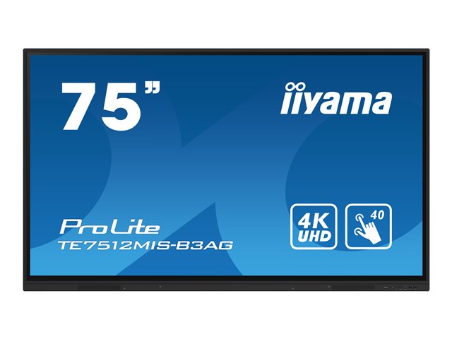 iiyama ProLite TE7512MIS-B3AG 75" Class (74.5" viewable) LED-backlit LCD display - 4K - for digital signage / interactive communication