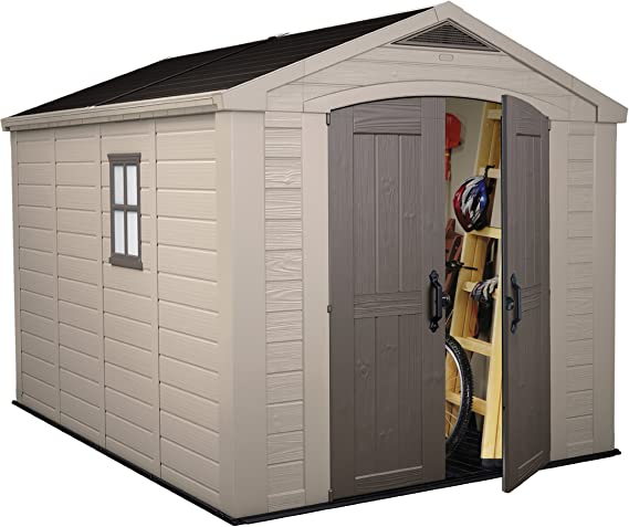Keter Factor Shed 8x11ft Storage Shed- Brown – image 2 of 9