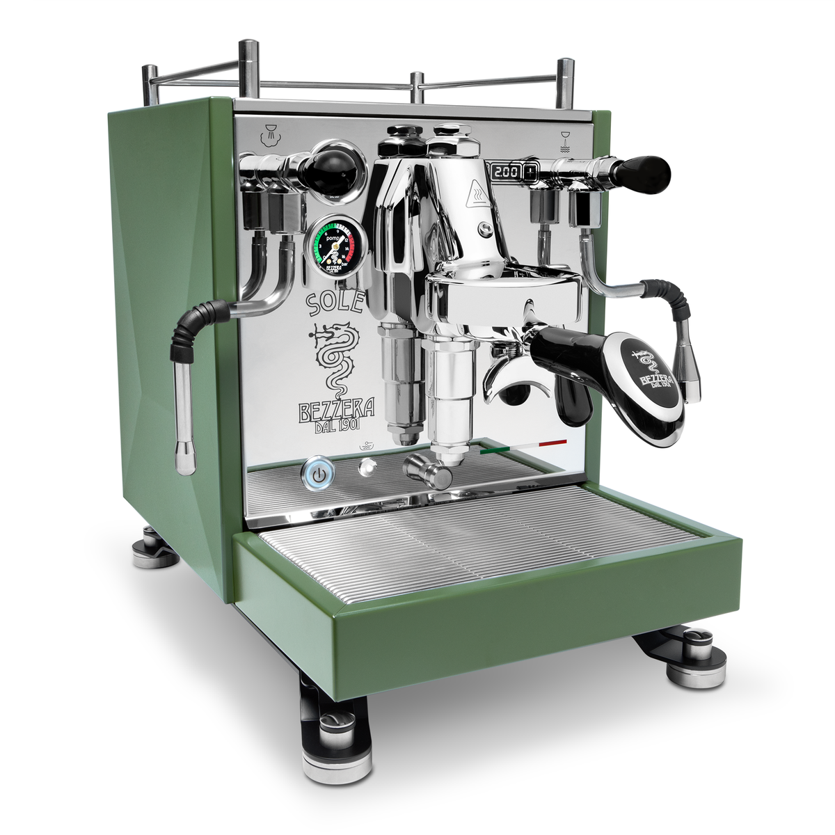 Bezzera Sole Espresso Machine – Matte Green / Stock / No Flow Control