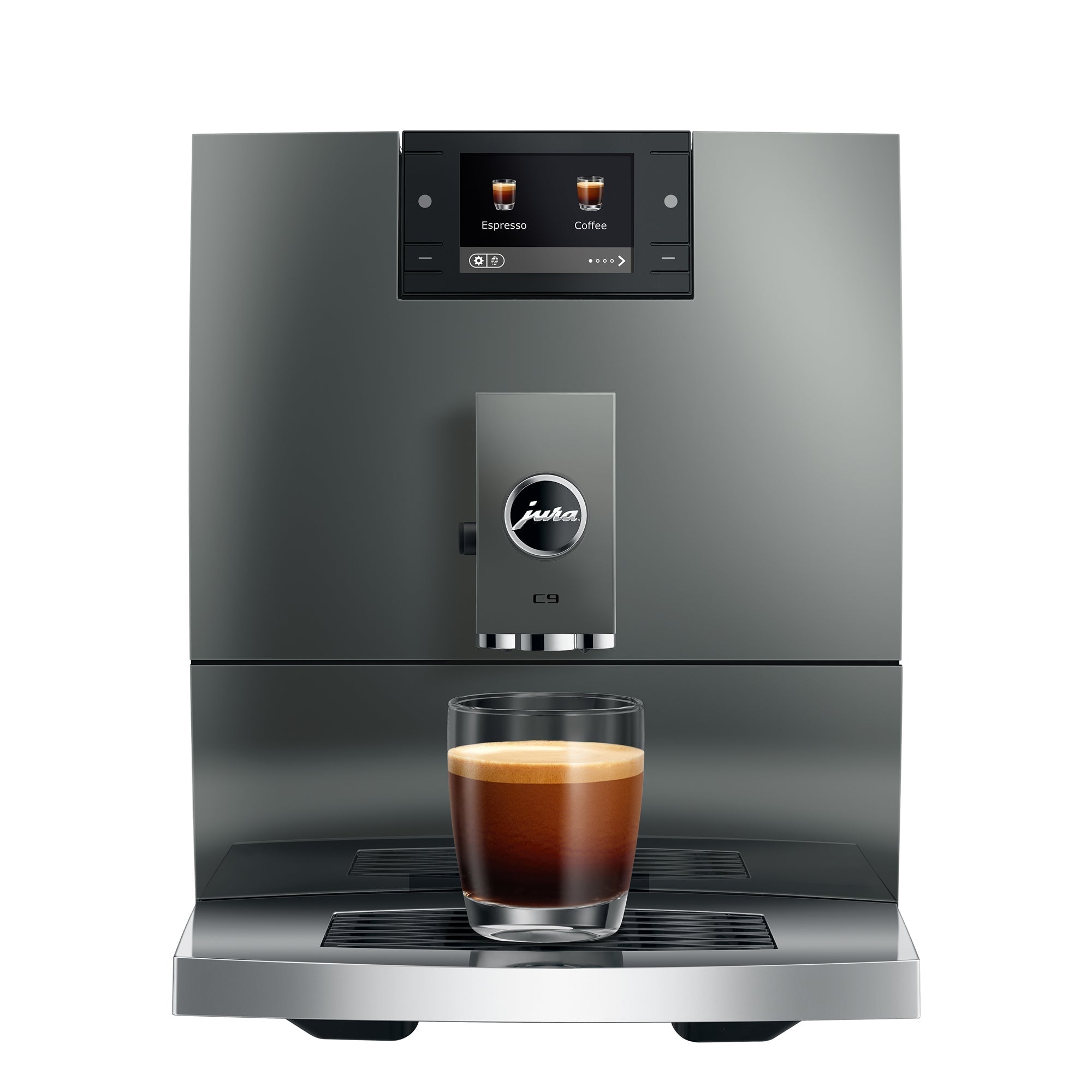 JURA C9 Super-Automatic Espresso Machine – Piano Inox