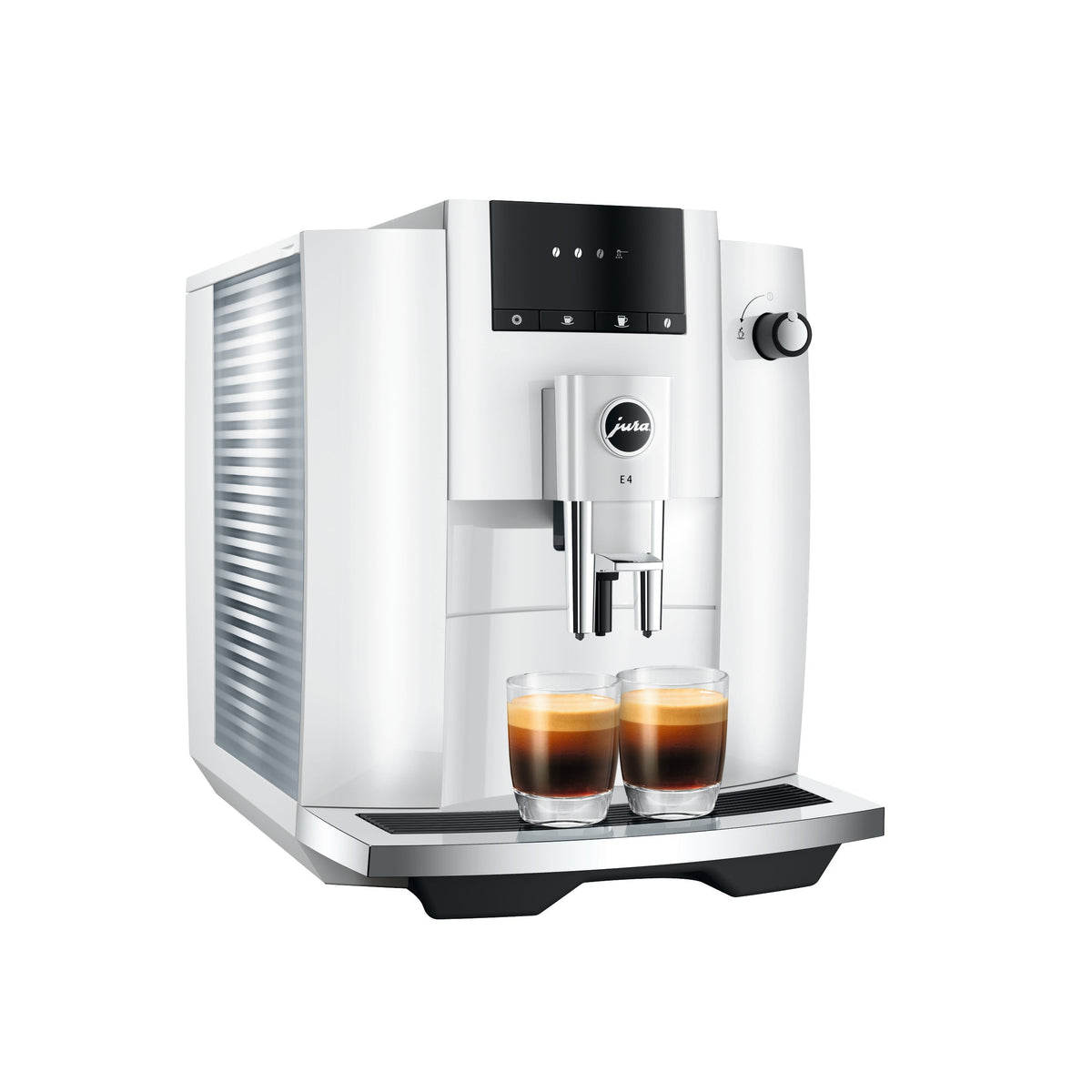 JURA E4 Super-Automatic Espresso Machine – Piano White