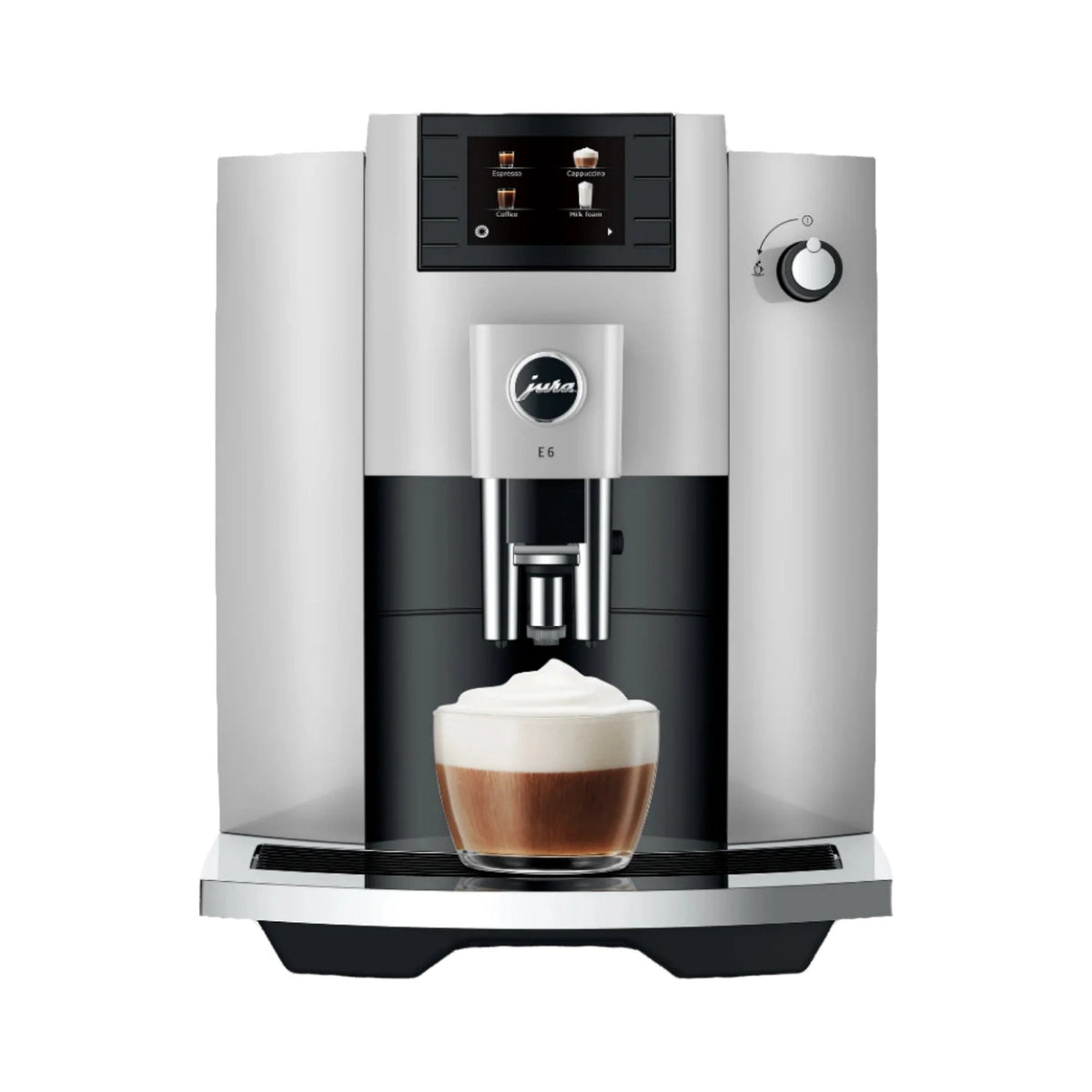 JURA E6 Super-Automatic Espresso Machine – Platinum