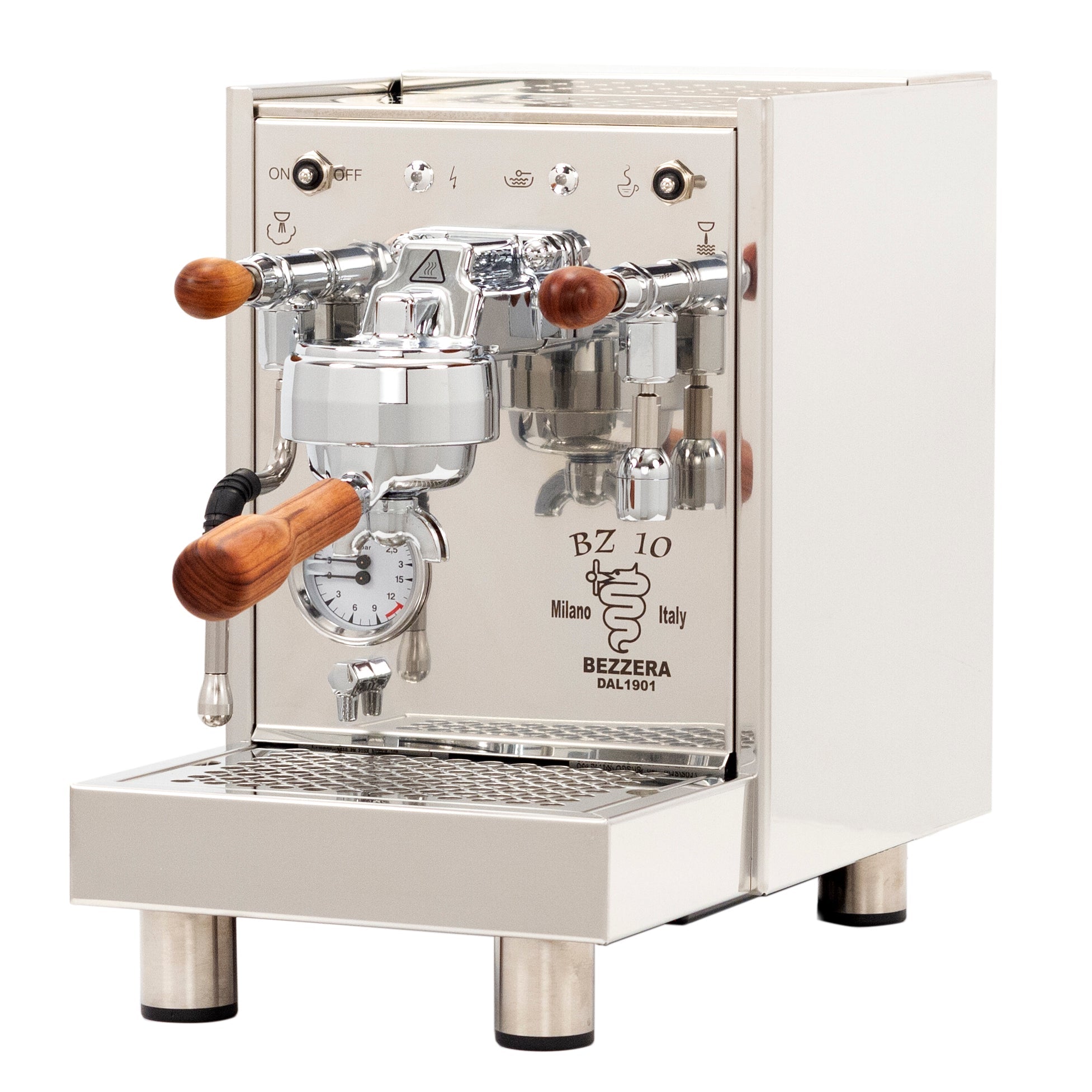 Bezzera BZ10 Espresso Machine – Stainless Steel / Rosewood