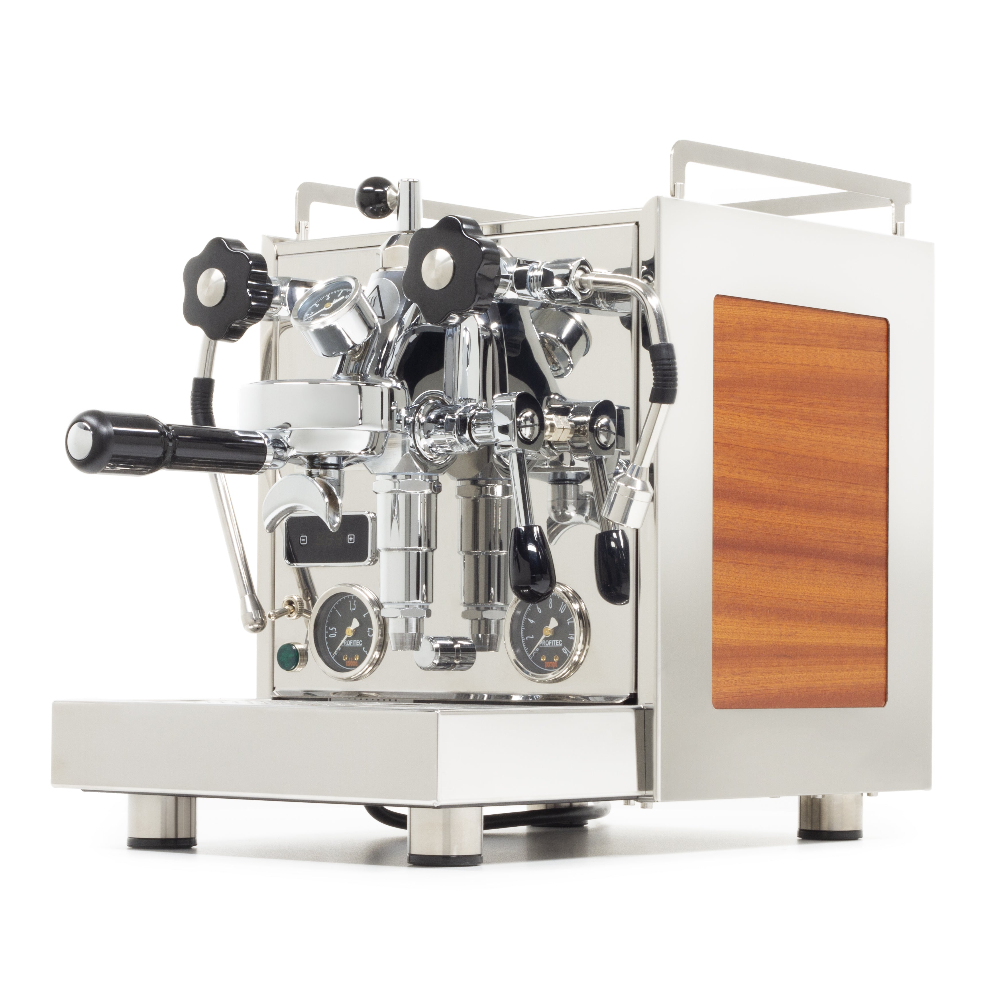 Profitec Pro 600 Espresso Machine – Sapele Quarter Cut / Flow Control