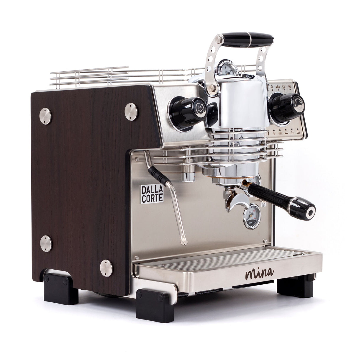 Dalla Corte Mina Espresso Machine – 110V / Dark Oak