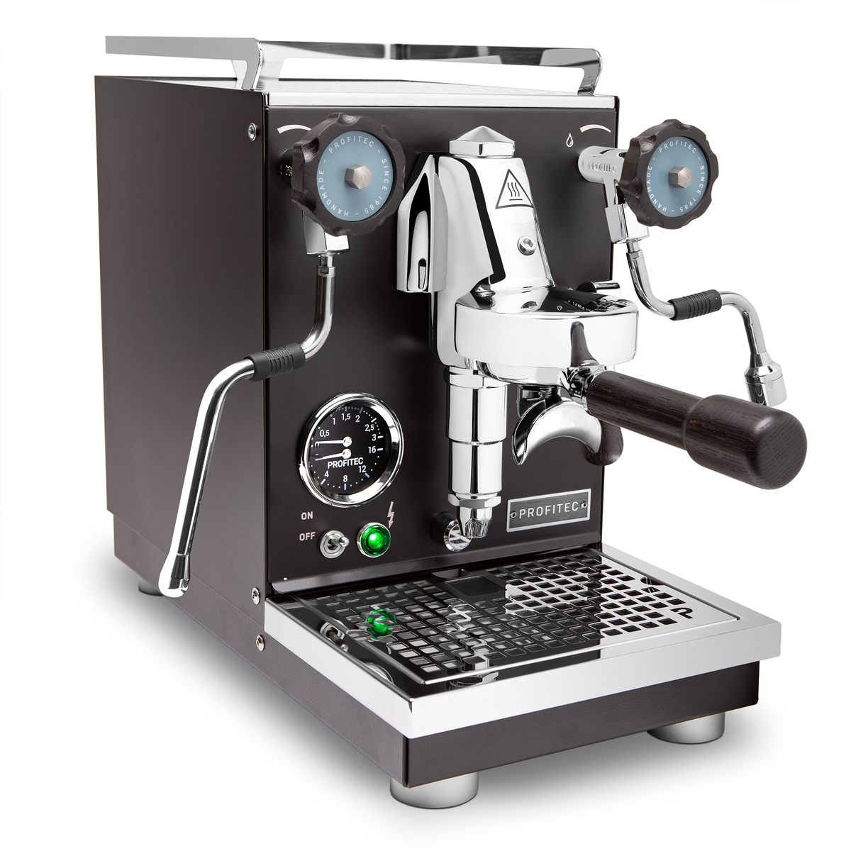 Profitec Pro 400 Espresso Machine – Black / Blackened Oak / No Flow Control