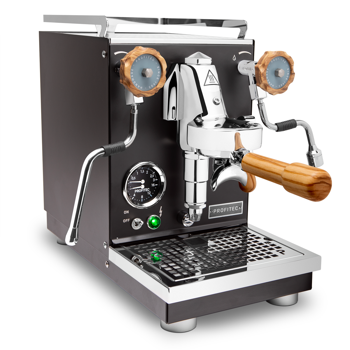 Profitec Pro 400 Espresso Machine – Black / Olive Wood / No Flow Control