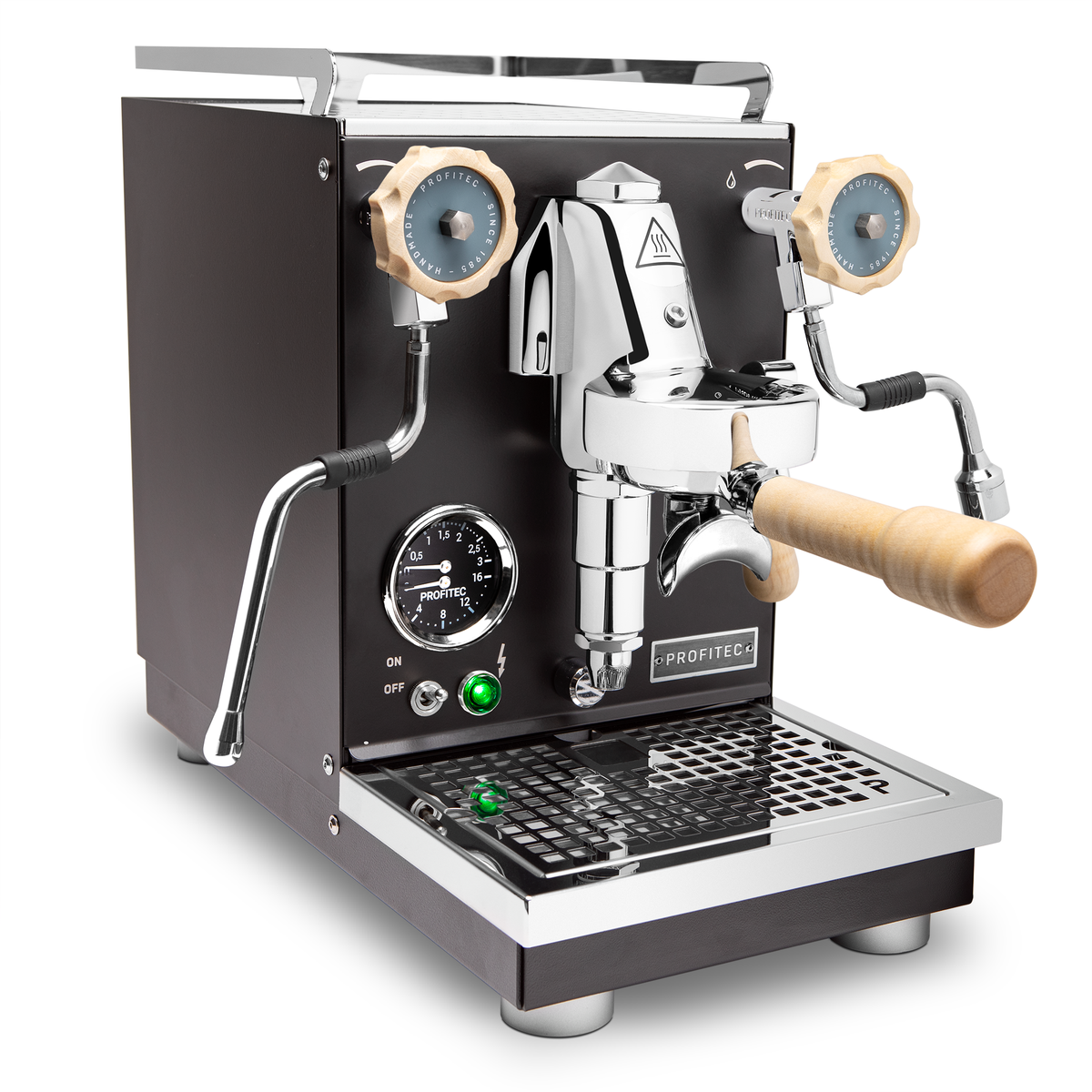 Profitec Pro 400 Espresso Machine – Black / Tiger Maple / No Flow Control