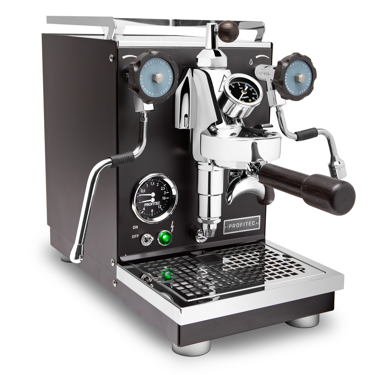 Profitec Pro 400 Espresso Machine – Black / Blackened Oak / Flow Control