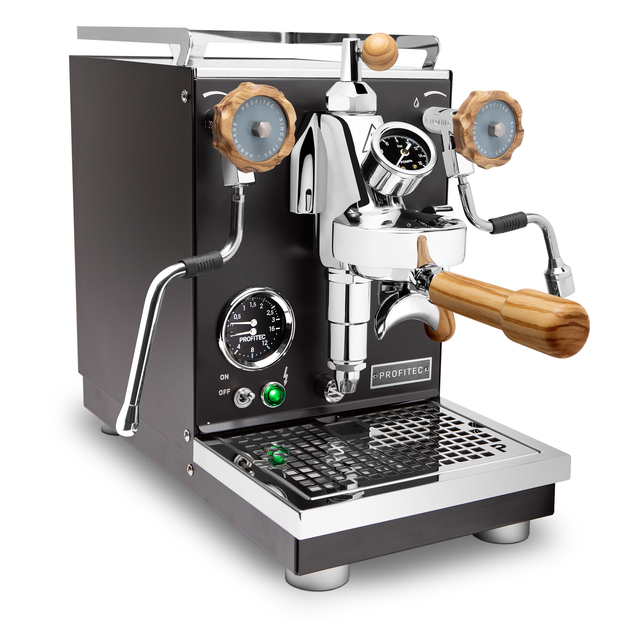 Profitec Pro 400 Espresso Machine – Black / Olive Wood / Flow Control