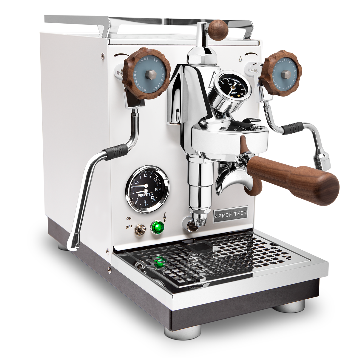 Profitec Pro 400 Espresso Machine – White / Walnut / Flow Control