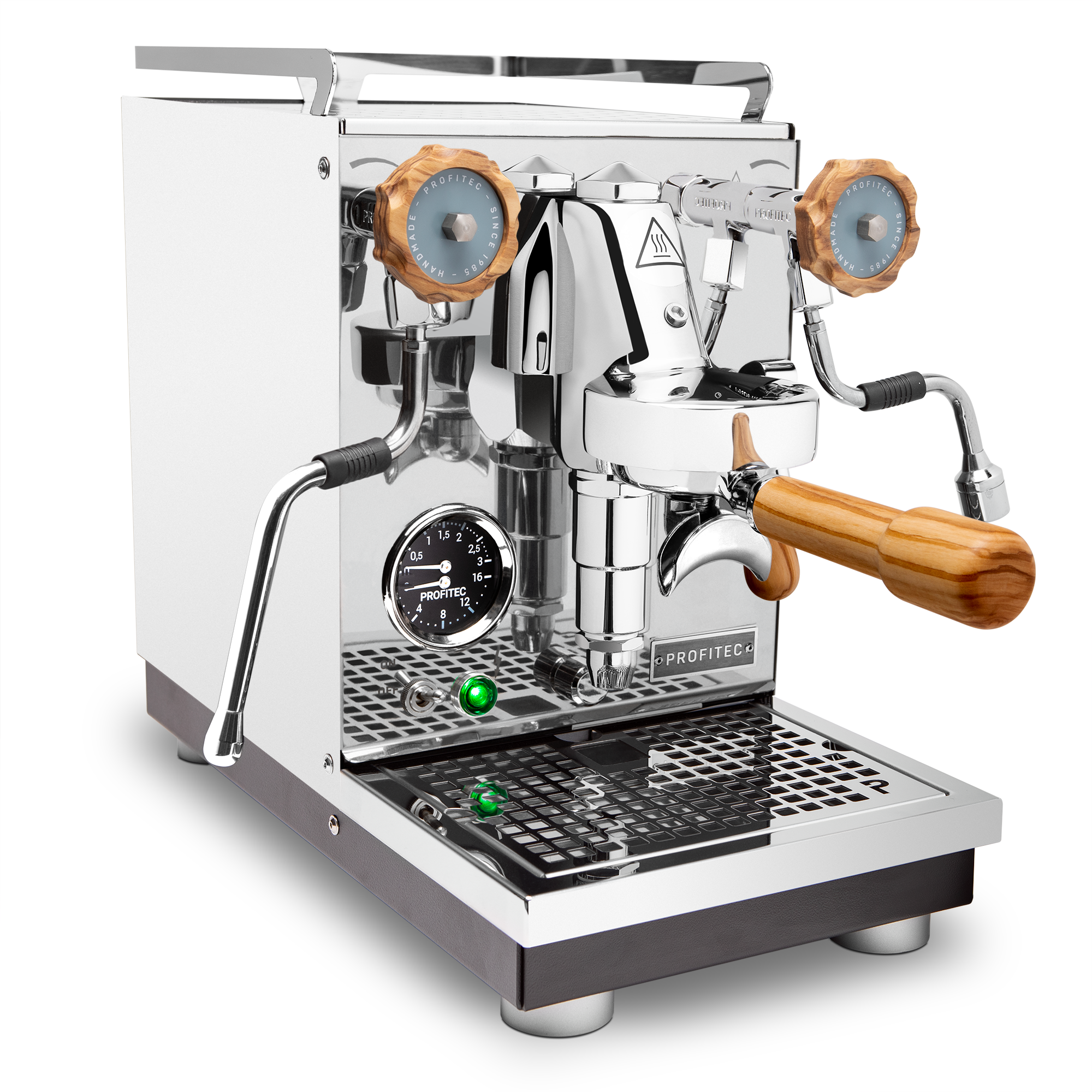 Profitec Pro 400 Espresso Machine – Stainless Steel / Olive Wood / No Flow Control