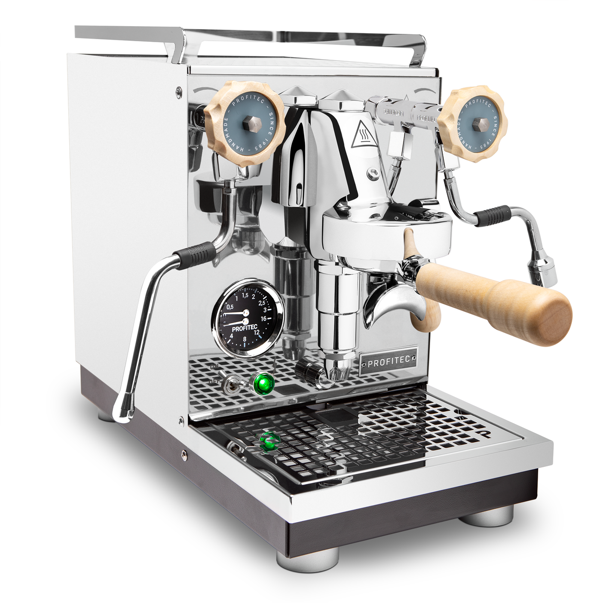 Profitec Pro 400 Espresso Machine – Stainless Steel / Tiger Maple / No Flow Control