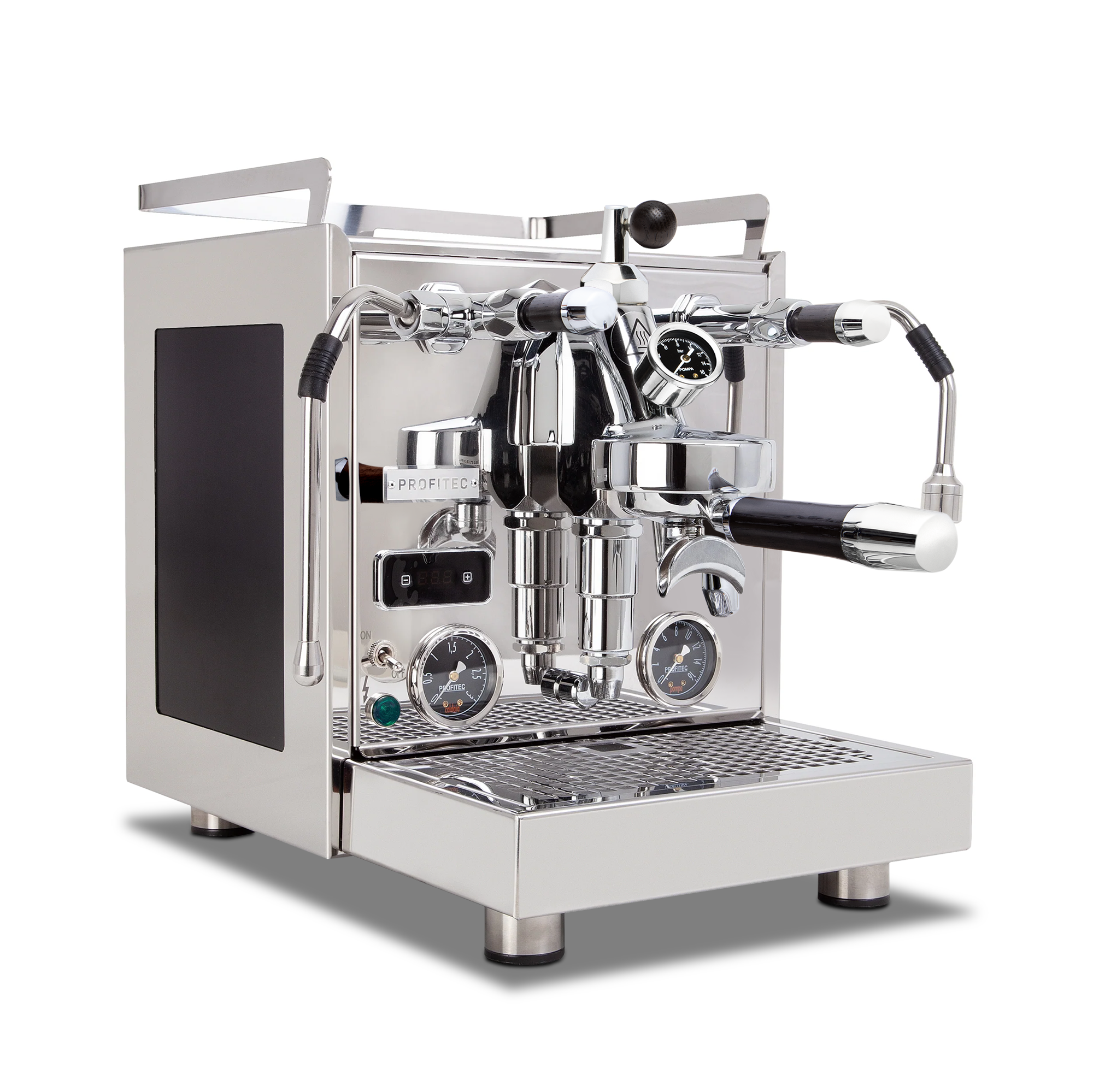Profitec Pro 600 Dual Boiler Espresso Machine with Quick Steam Plus – Elegant Blackened Oak / Flow Control