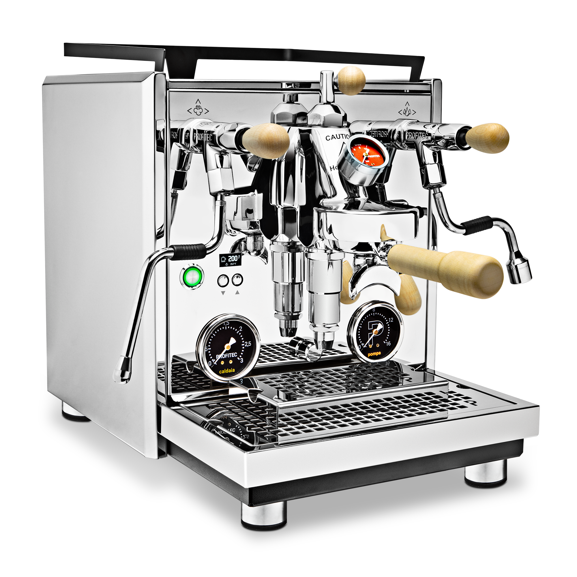 Profitec Drive Espresso Machine – Stainless Steel / Tiger Maple