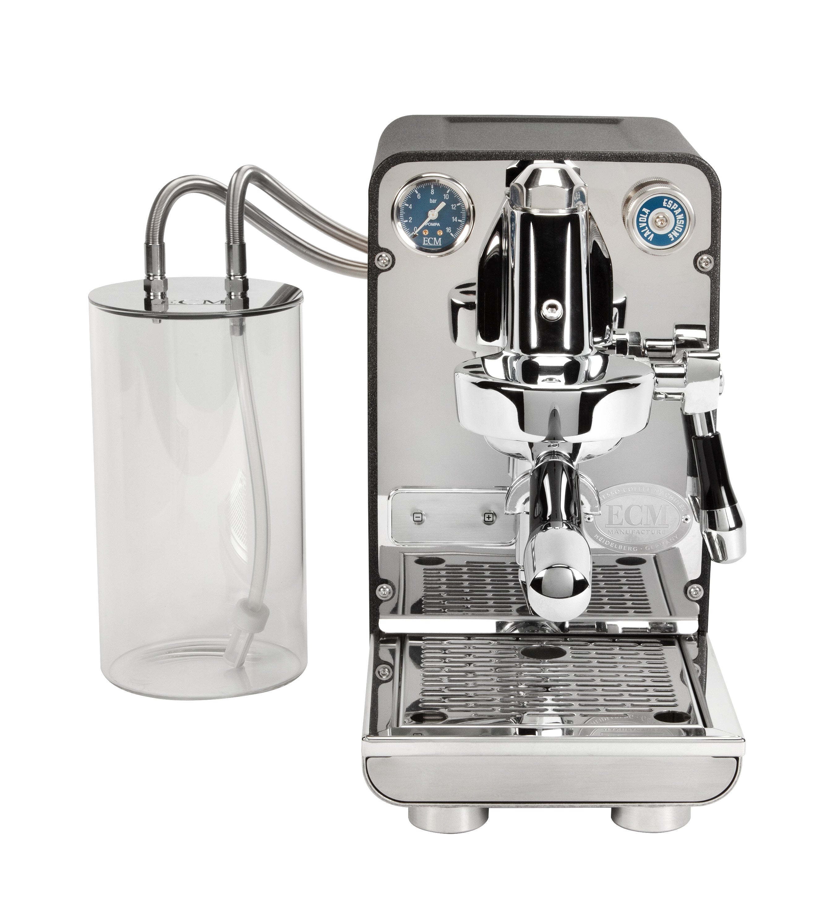 Refurbished ECM Puristika Single-Boiler Espresso Machine - Stainless Steel – Anthracite / No Flow Control