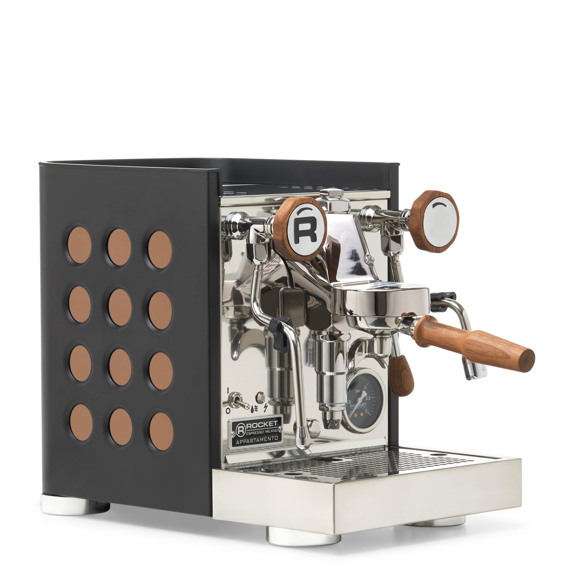Rocket Espresso Appartamento TCA Espresso Machine - Copper – Black / Walnut / No Flow Control