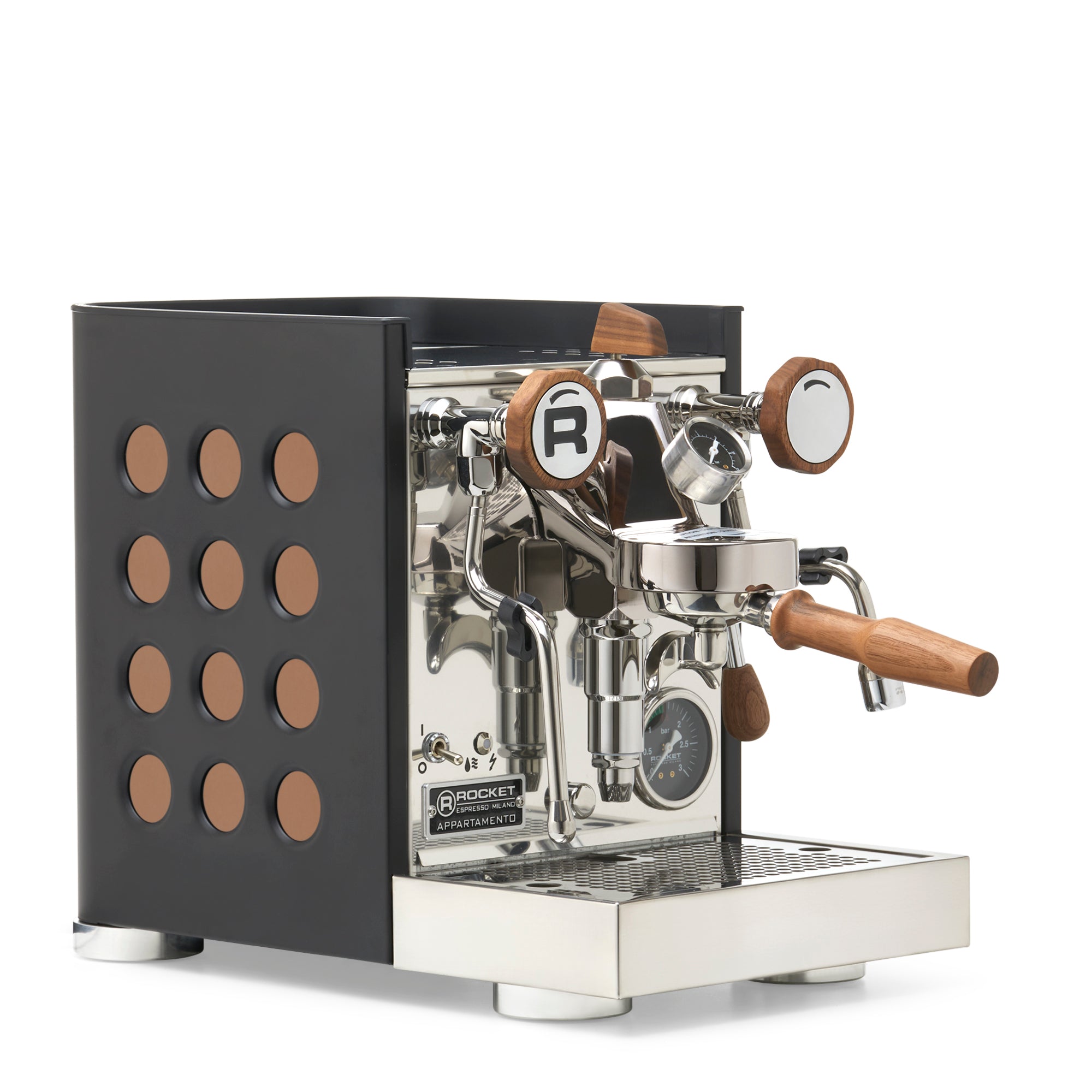 Rocket Espresso Appartamento TCA Espresso Machine - Copper – Black / Walnut / Flow Paddle