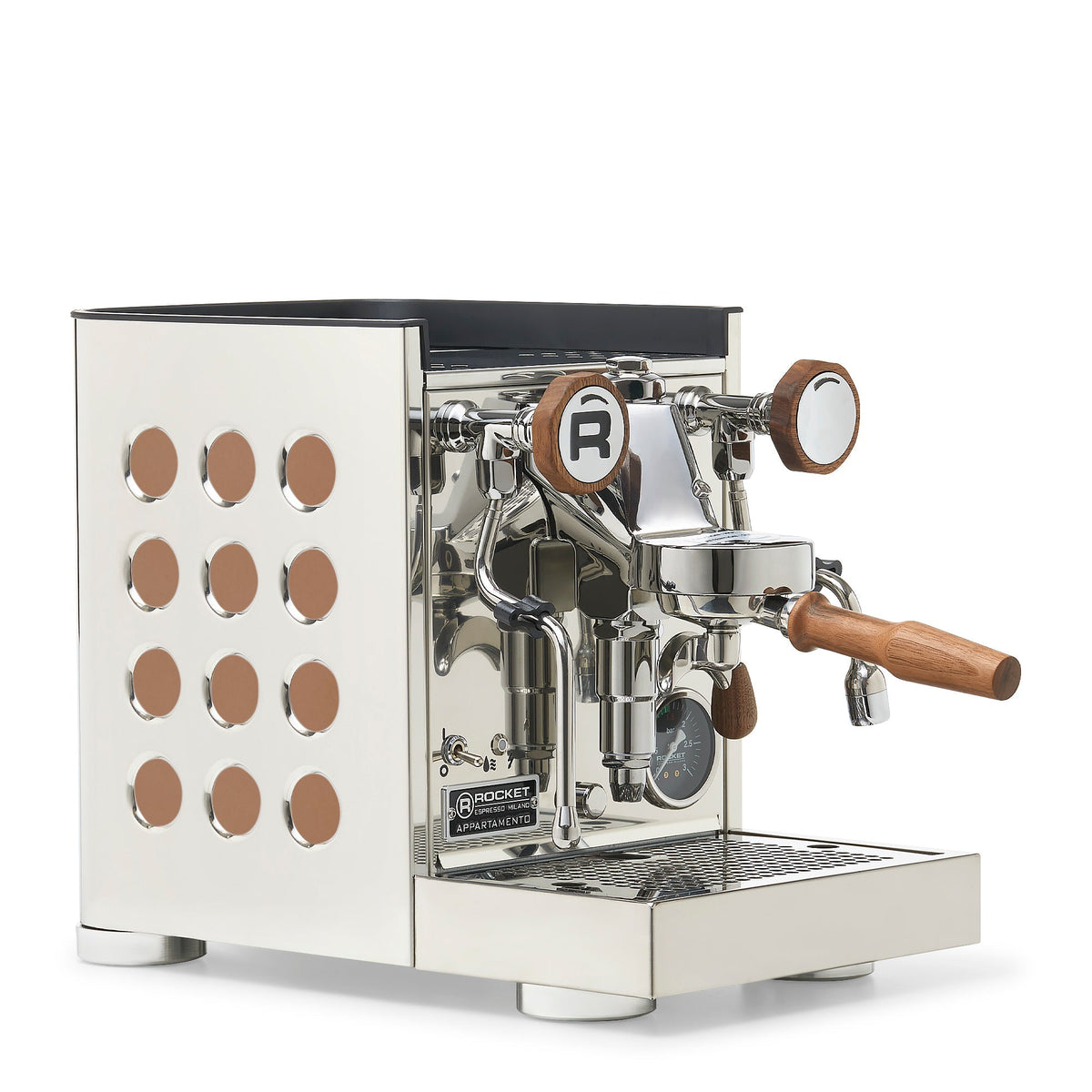 Rocket Espresso Appartamento TCA Espresso Machine - Copper – Stainless Steel / Walnut / No Flow Control