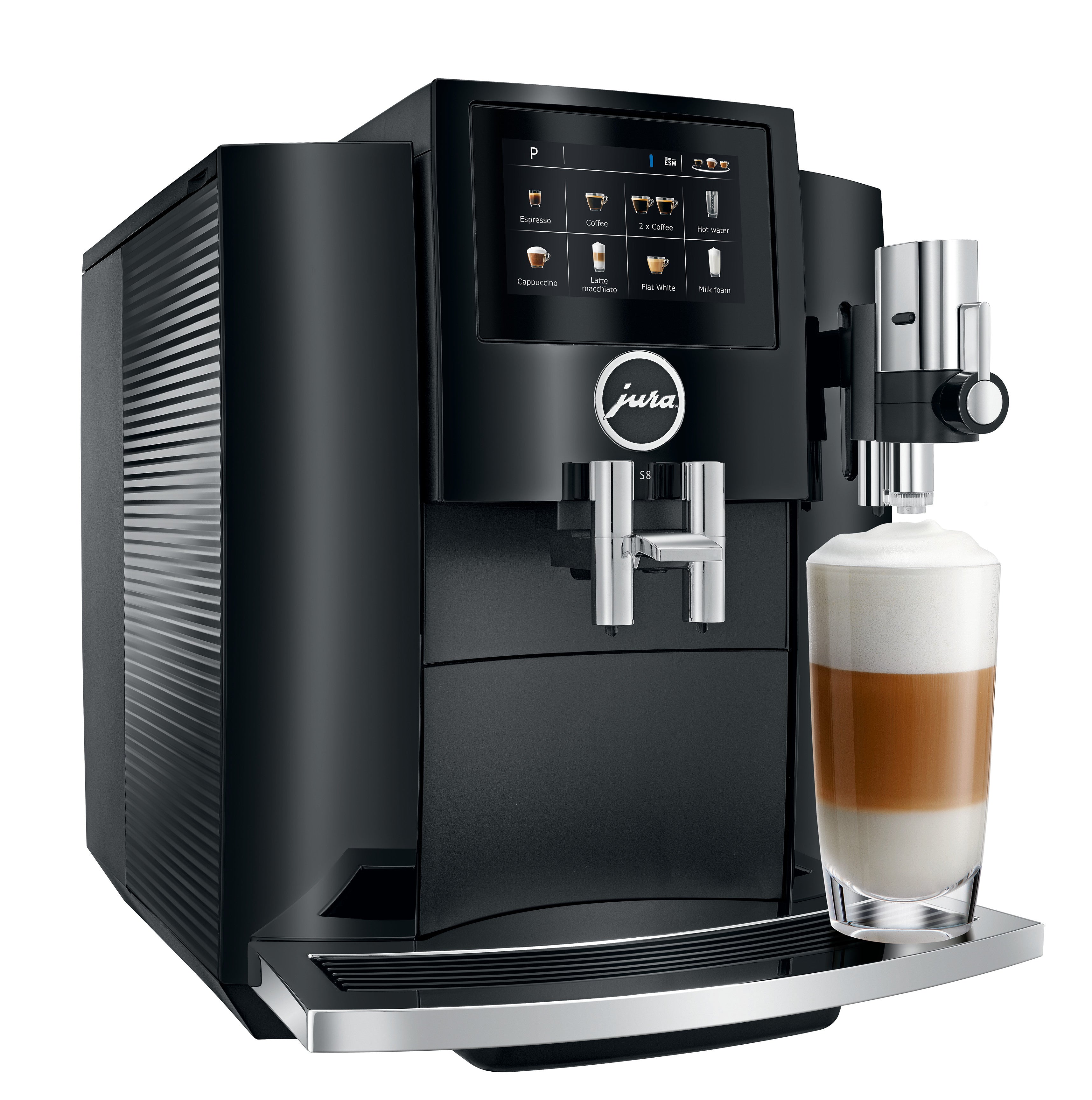 JURA S8 Super-Automatic Espresso Machine – Piano Black