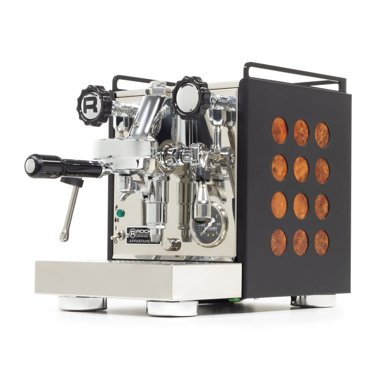 Rocket Espresso Appartamento Serie Nera Espresso Machine – Elm Carpathian Burl