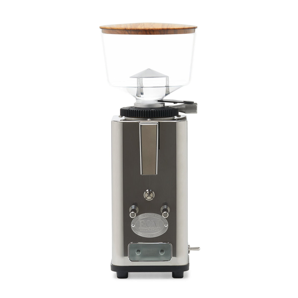ECM S-Automatik 64 Espresso Grinder – Stainless Steel / Original / Olive Wood