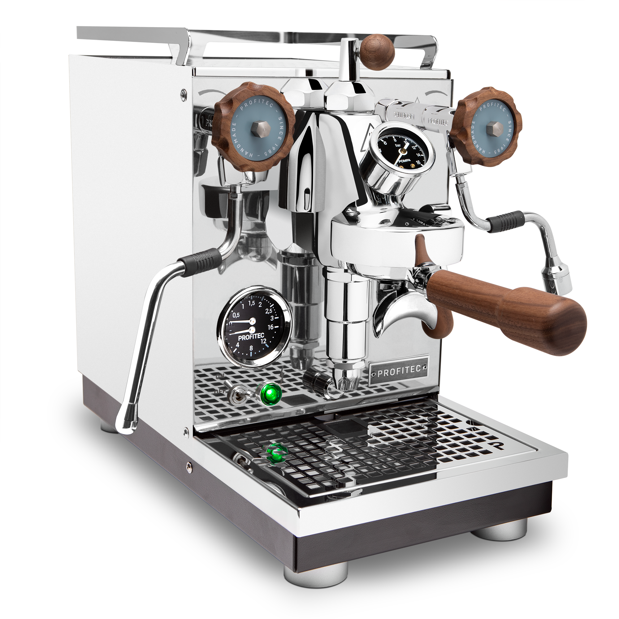 Profitec Pro 400 Espresso Machine – Stainless Steel / Walnut / Flow Control