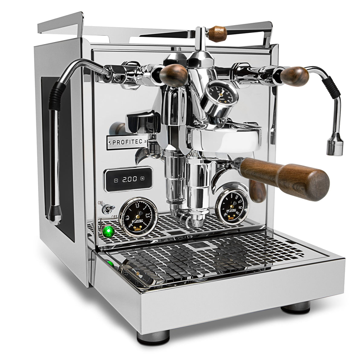 Profitec Pro 600 Dual Boiler Espresso Machine with Quick Steam Plus – Walnut / Flow Control