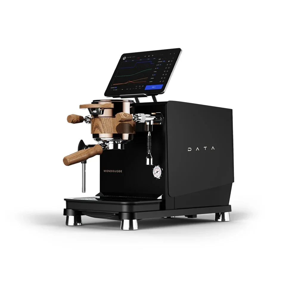 Wendougee Data S Espresso Machine – Black with Stainless Group / Tank Only